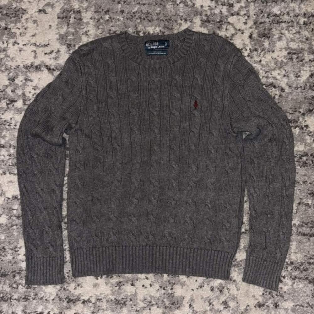 00s Polo Ralph Lauren 100% Cotton Cable Knit Sweater